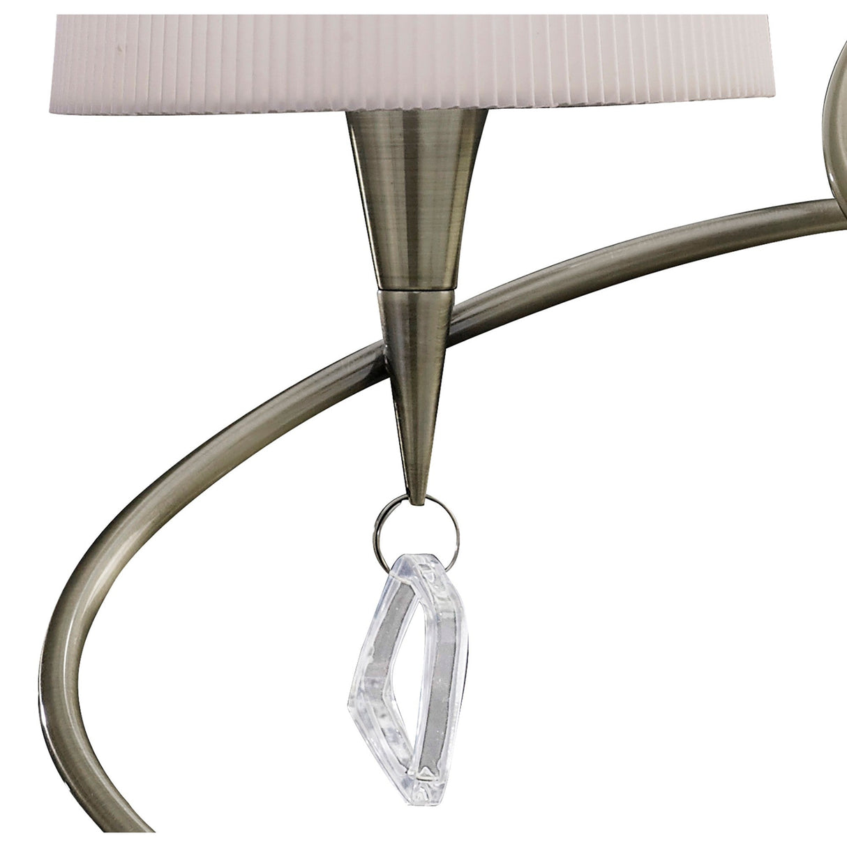 Mara 2 Light Table Lamp - Brass With Ivory White Shades