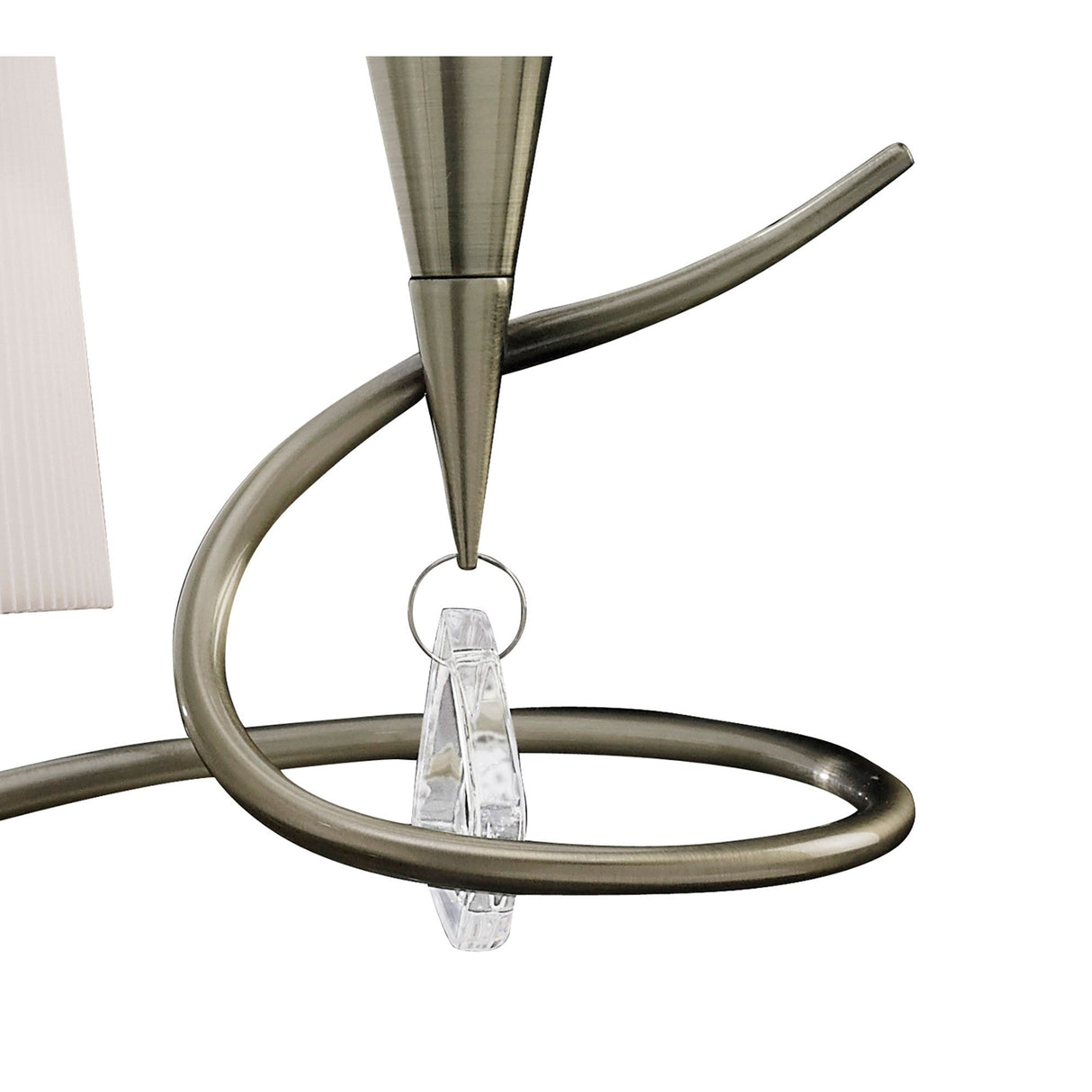 Mara 2 Light Table Lamp - Brass With Ivory White Shades