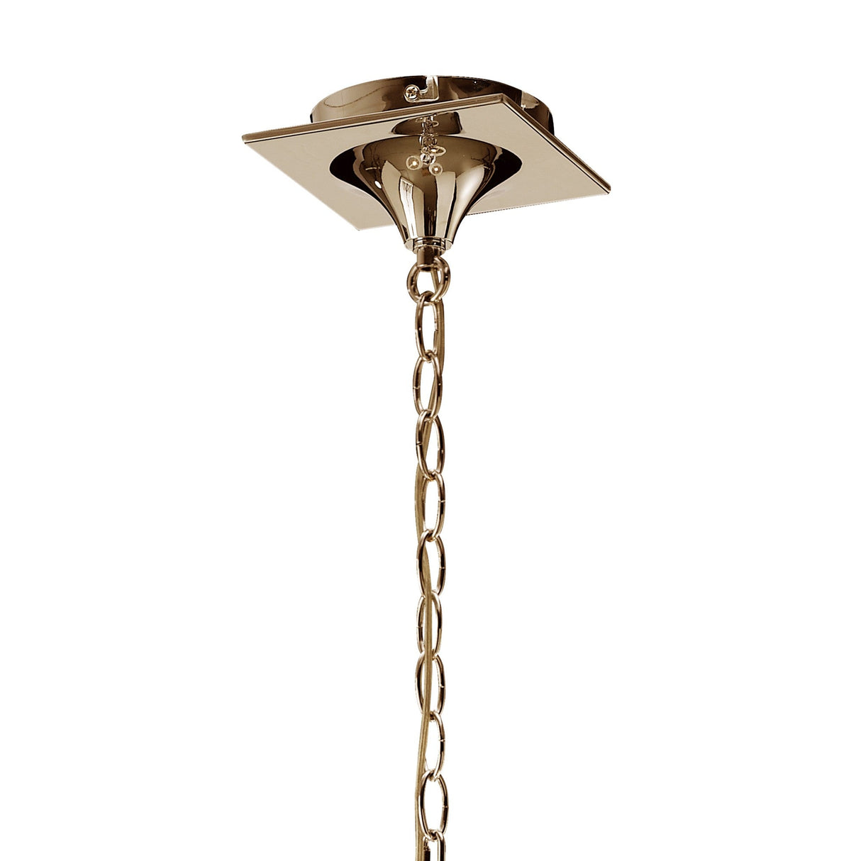 Mara 100cm 2 Tier 8 Light Chandelier - French Gold With White Shades