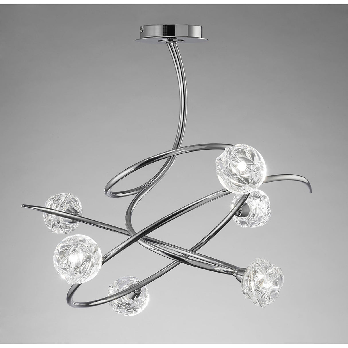 Maremagnum 6 Light Semi-Flush Ceiling Light – Polished Chrome