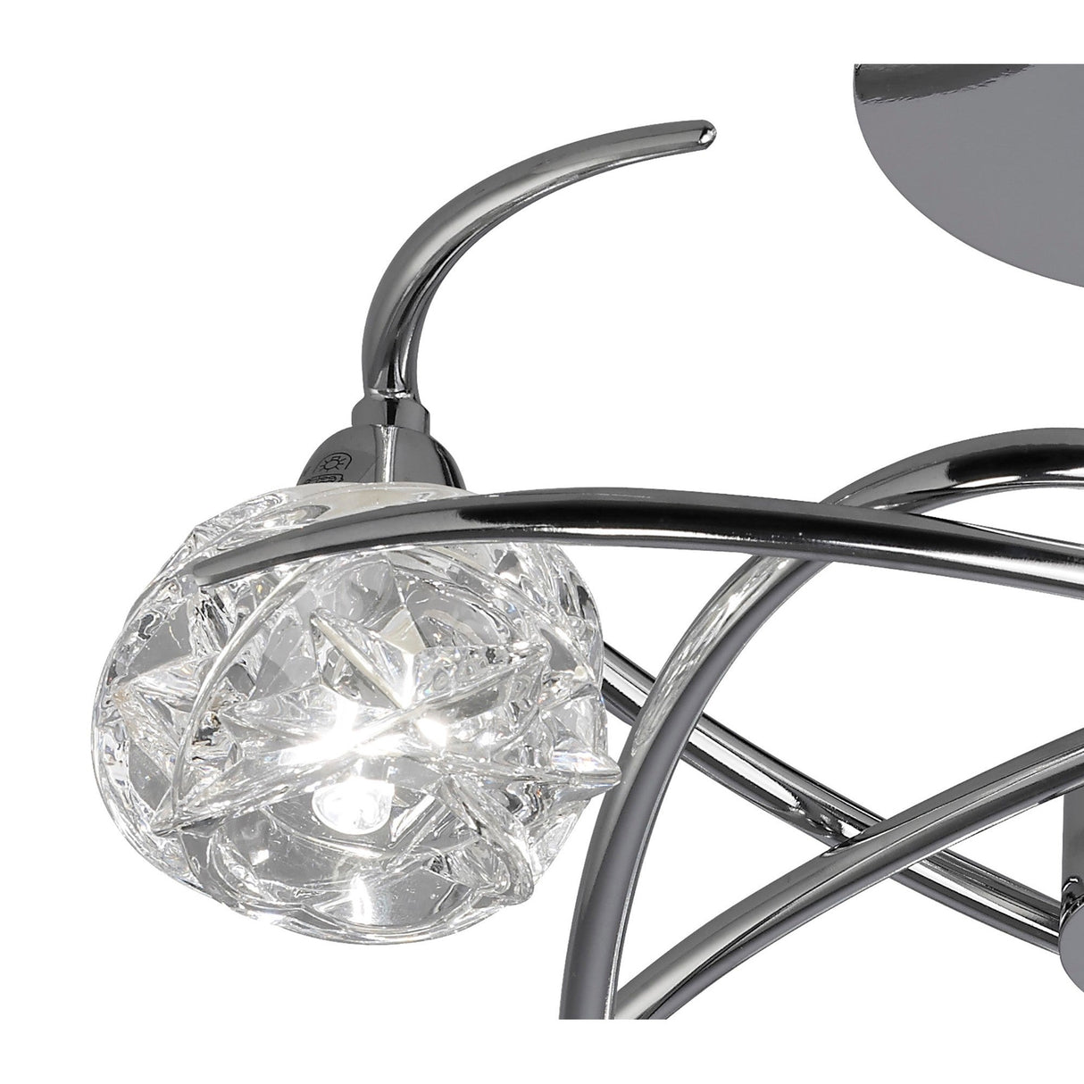 Maremagnum 3 Light Semi-Flush Ceiling Light – Polished Chrome