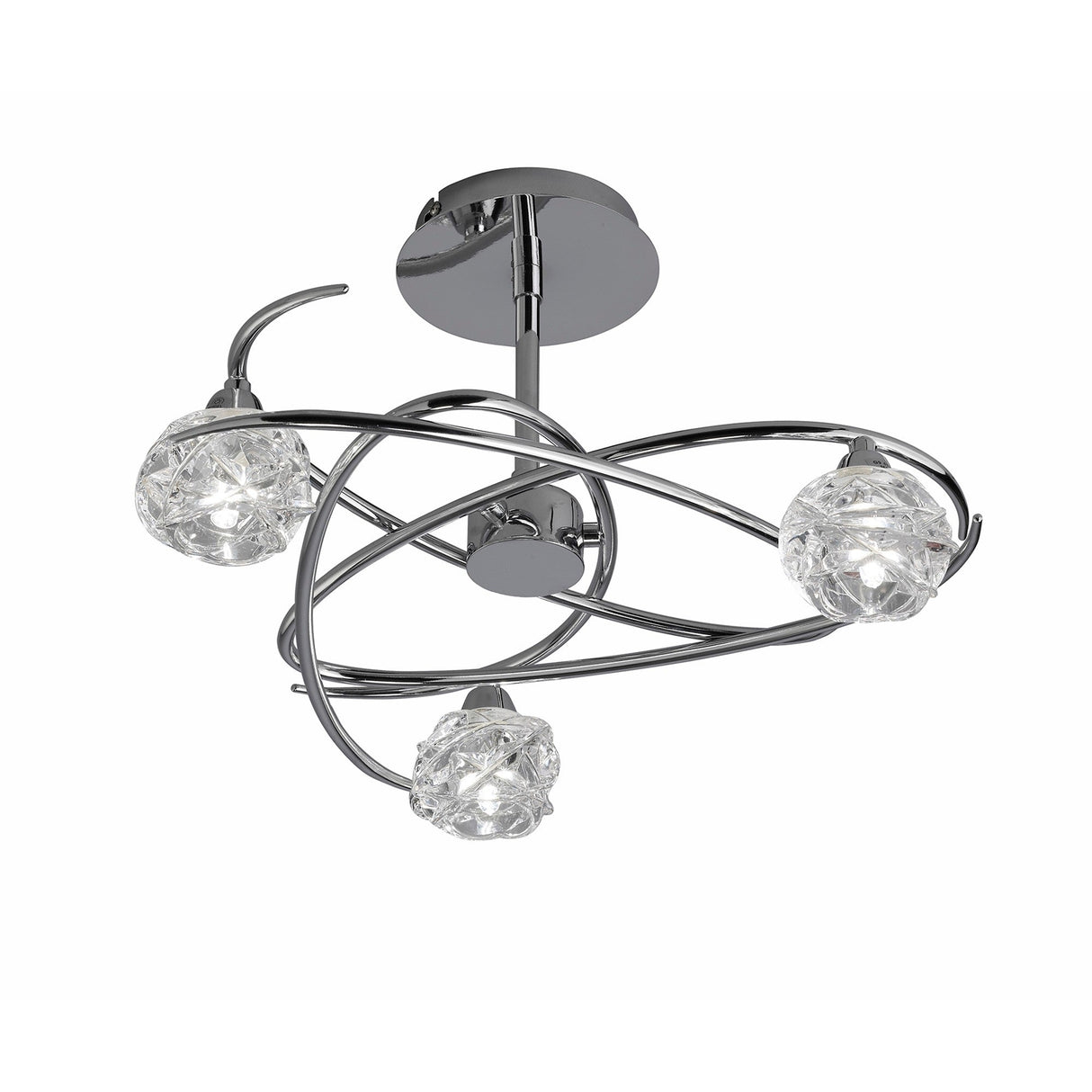 Maremagnum 3 Light Semi-Flush Ceiling Light – Polished Chrome
