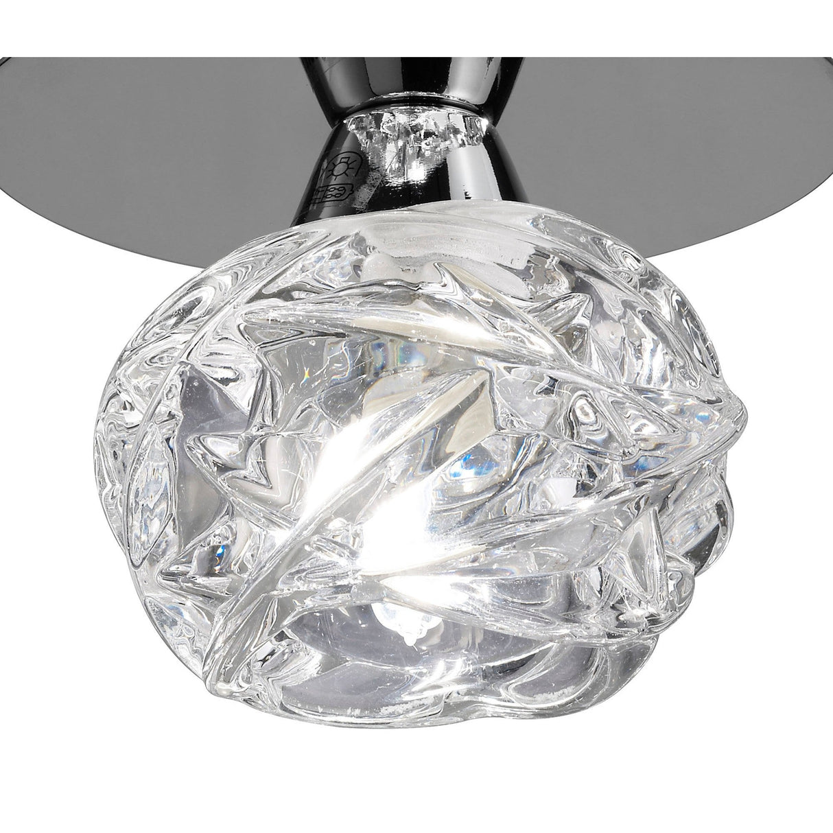 Maremagnum 1 Light Flush Ceiling Light - Polished Chrome
