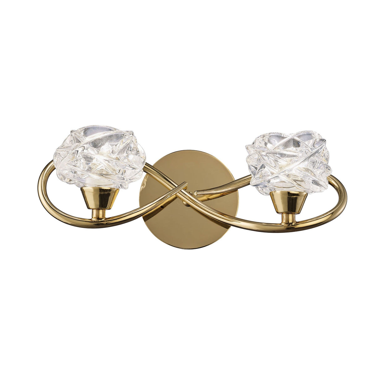 Maremagnum 2 Light Wall Light With Switch - Gold