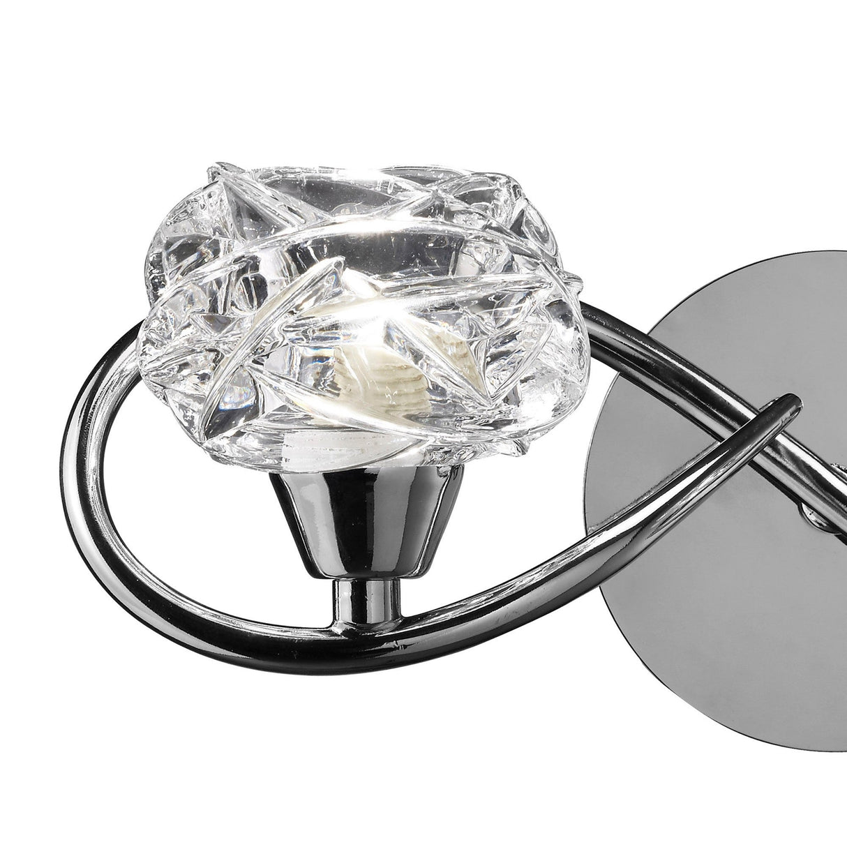 Maremagnum 2 Light Wall Light With Switch - Chrome