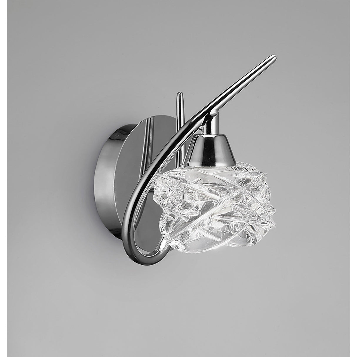 Maremagnum 1 Light Wall Light With Switch - Chrome