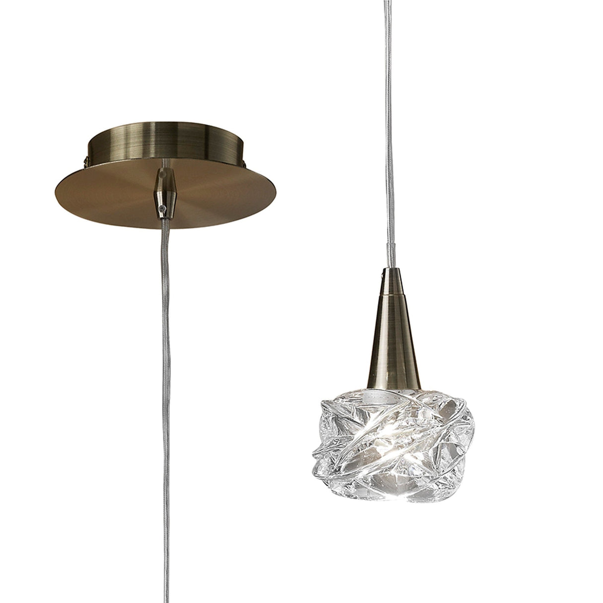 Maremagnum 12cm 1 Light Pendant Light - Antique Brass