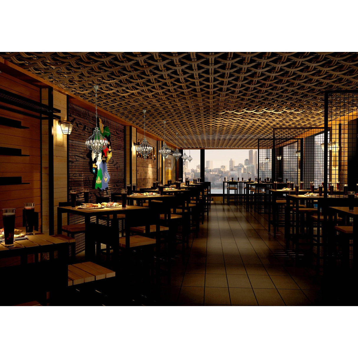 Marisa 3 Light Crystal Pendant Light – Antique Brass