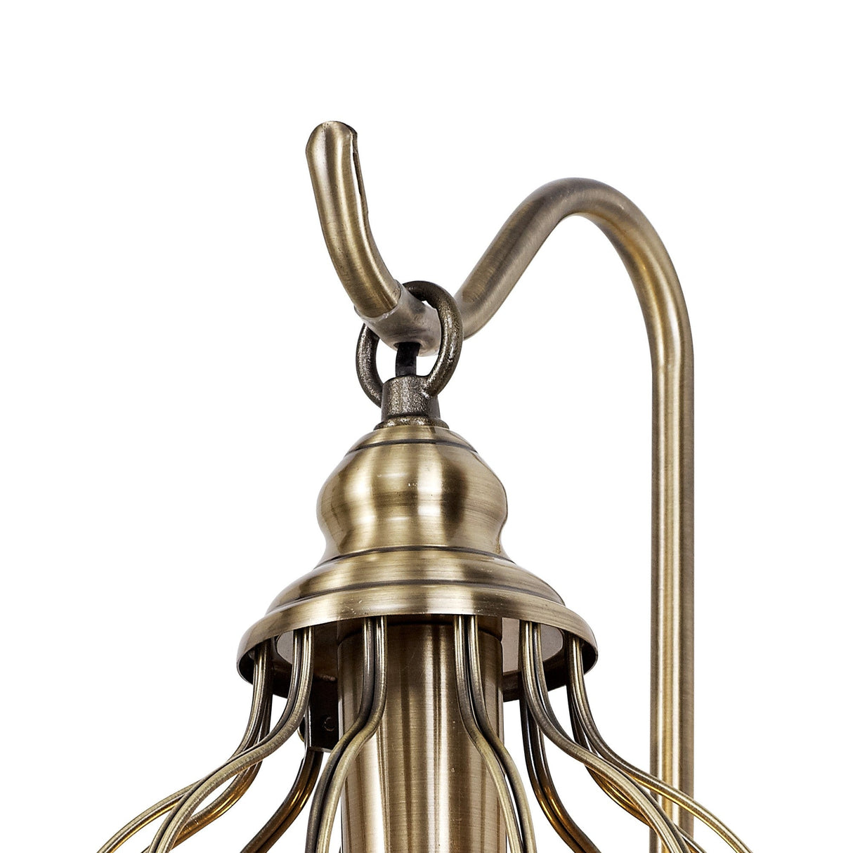 Marisa 1 Light Amber Crystal Wall Light - Antique Brass