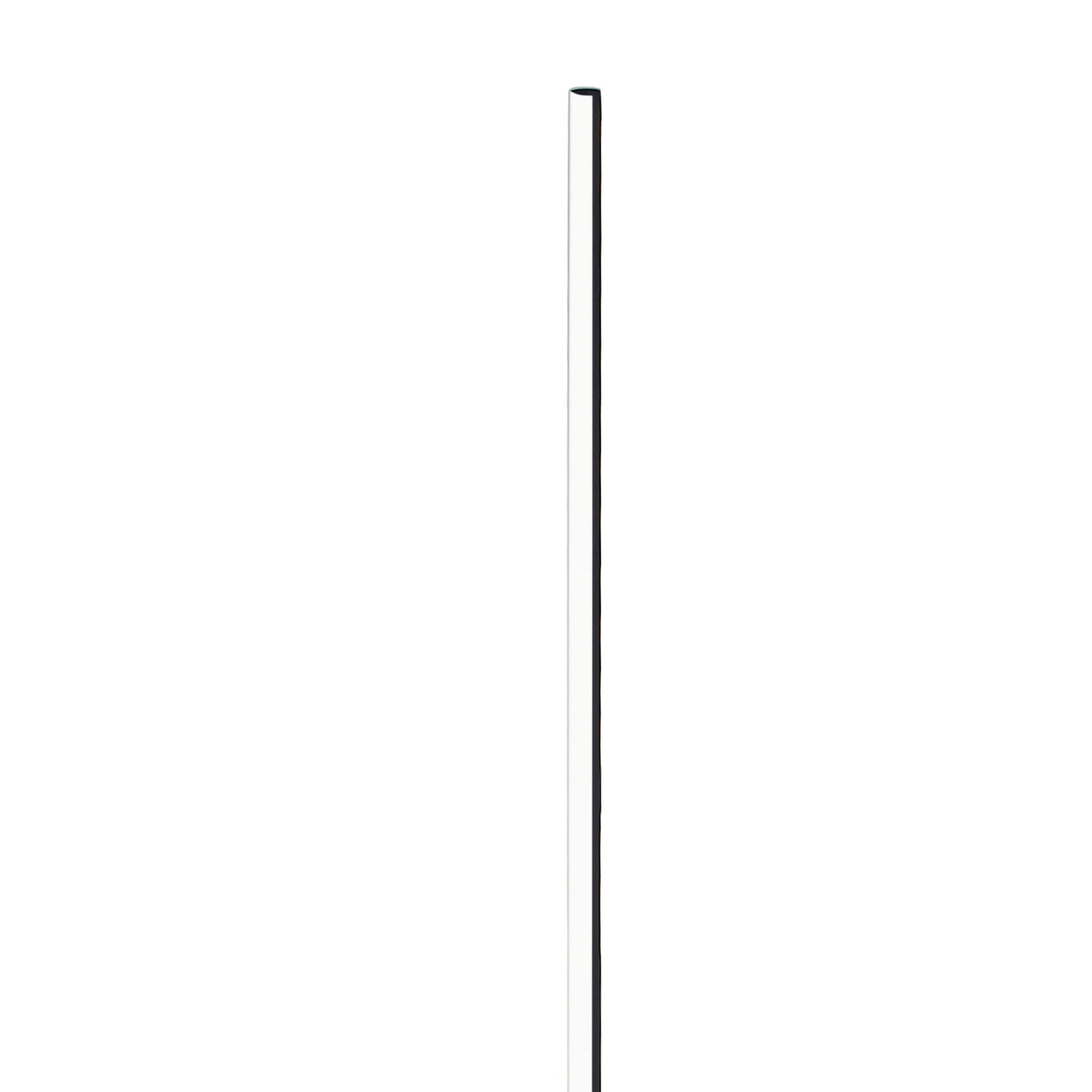 A sleek, vertical black line is centered on a white background, resembling the minimalist Marmol LED Floor Lamp 28W 3000K in Black Marble & Black.