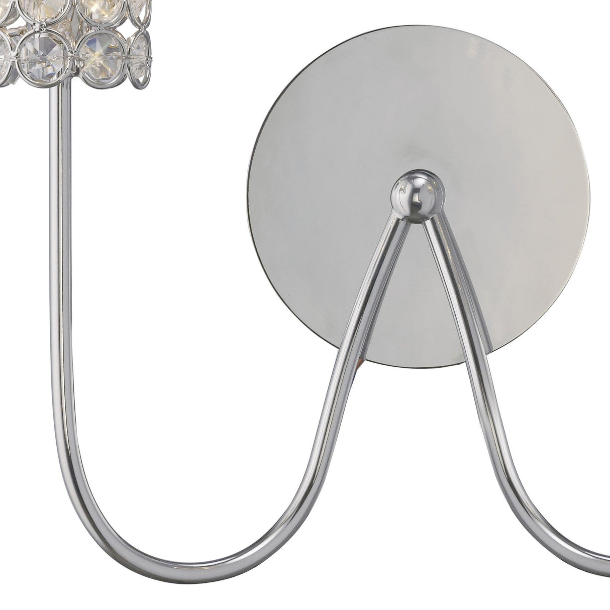 Martina 2 Light Crystal Wall Light - Polished Chrome