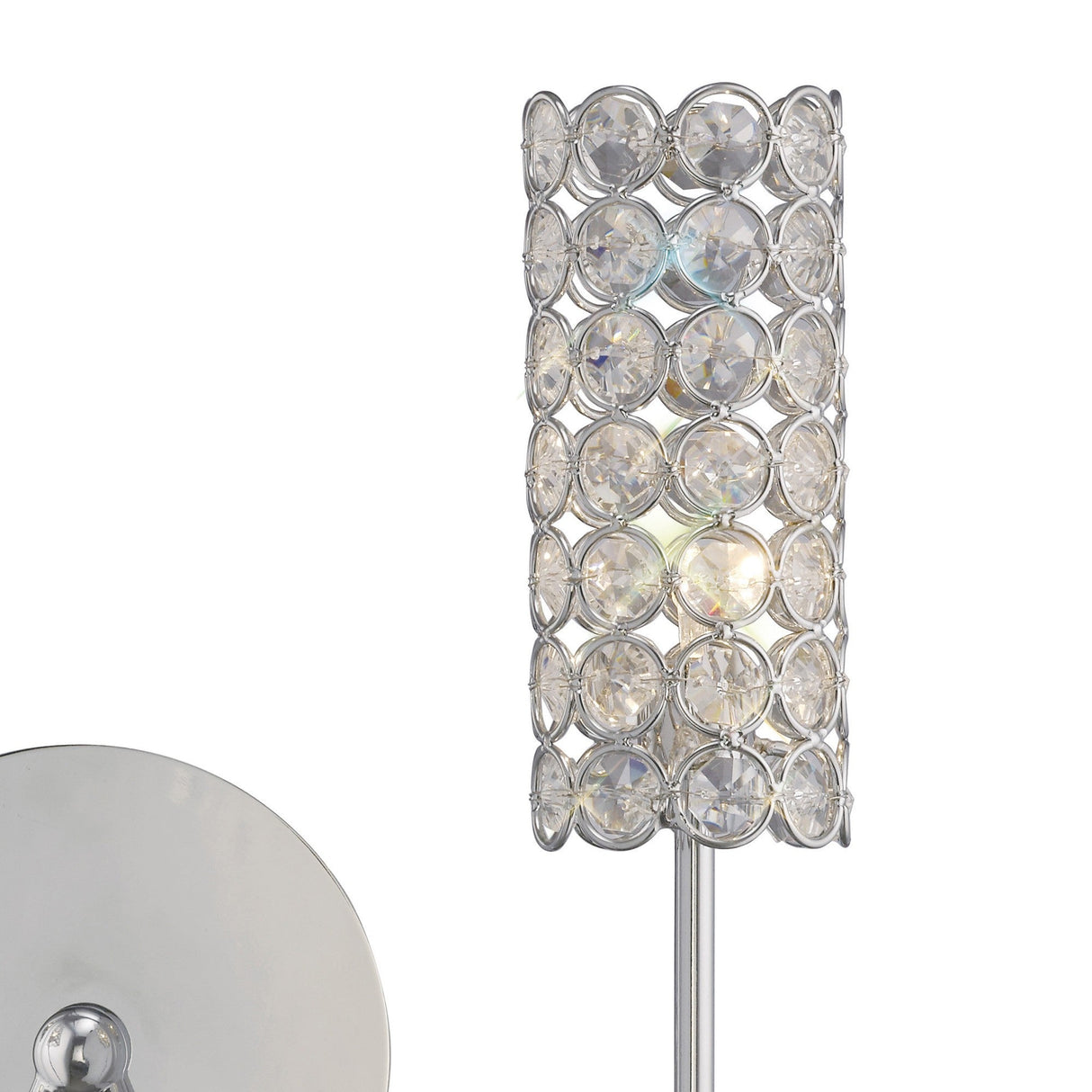 Martina 2 Light Crystal Wall Light - Polished Chrome