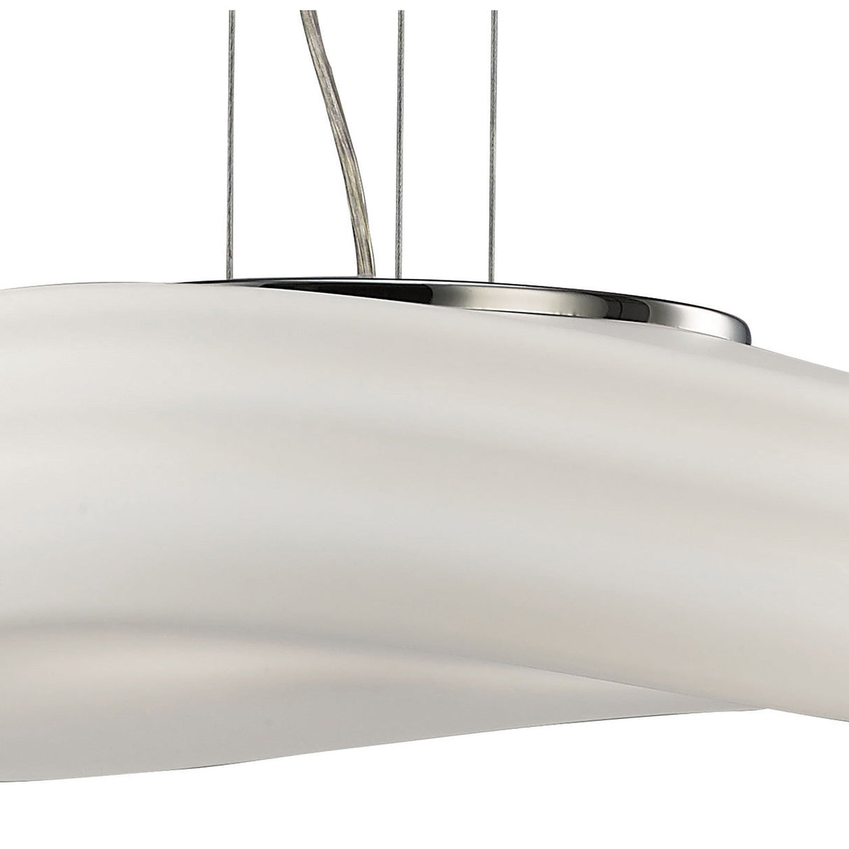 Mediterraneo Large 2 Light Frosted Glass Pendant Light – Polished Chrome