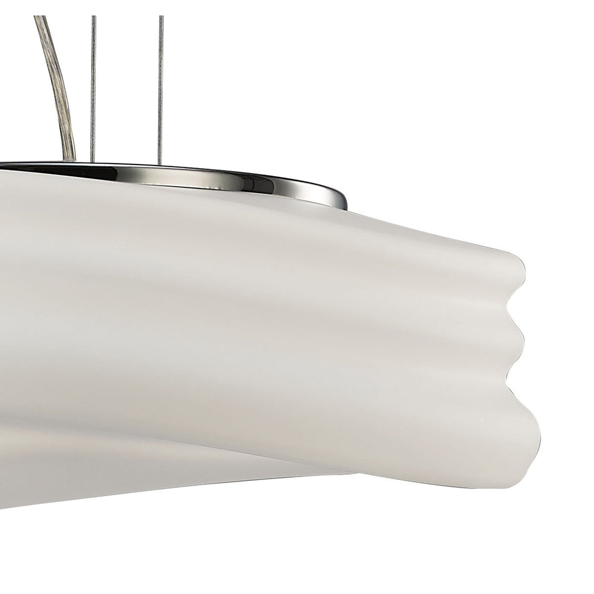 Mediterraneo Large 2 Light Frosted Glass Pendant Light – Polished Chrome