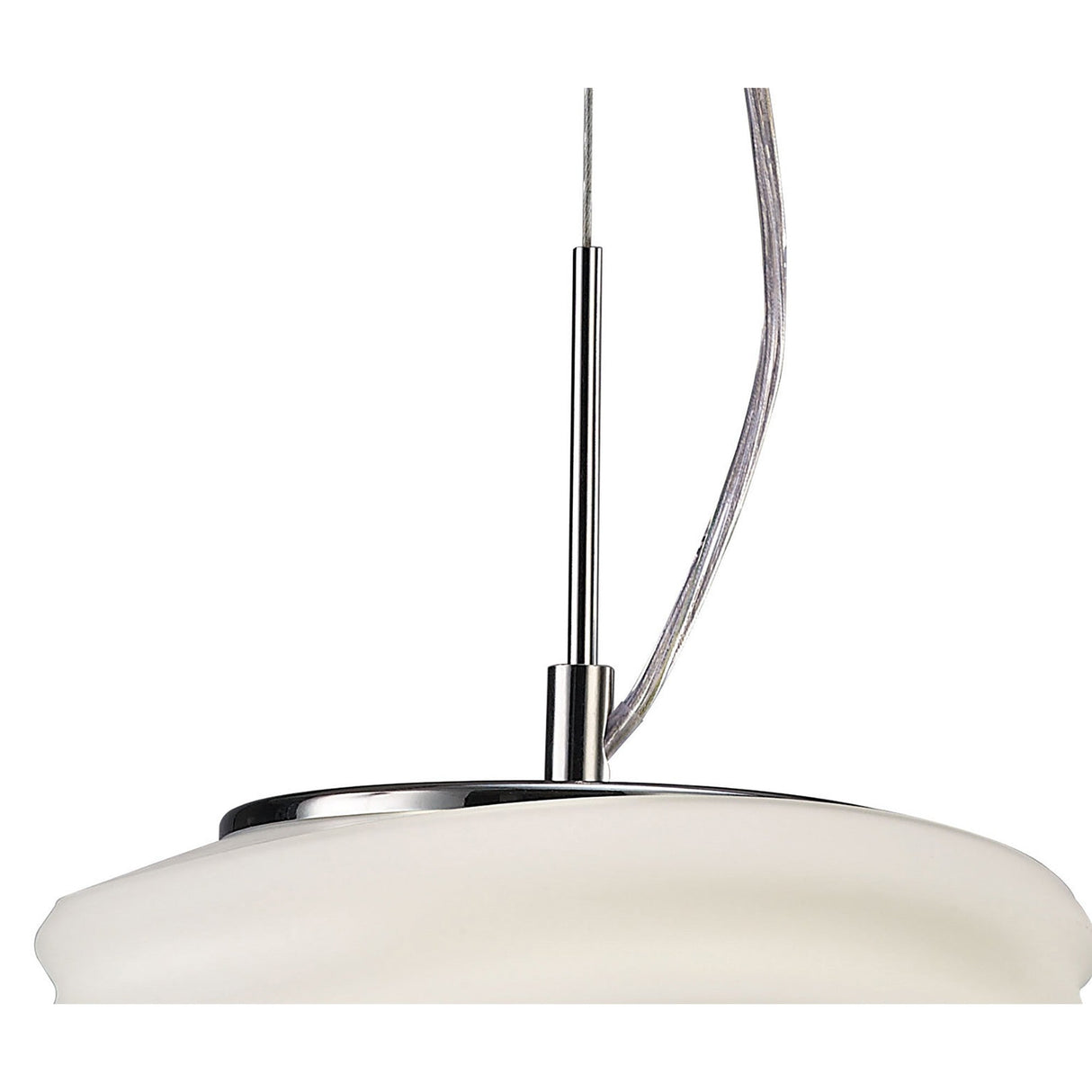 Mediterraneo Small 2 Light Frosted Glass Pendant Light – Polished Chrome