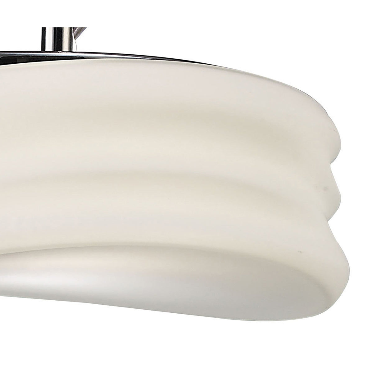 Mediterraneo Small 2 Light Frosted Glass Pendant Light – Polished Chrome