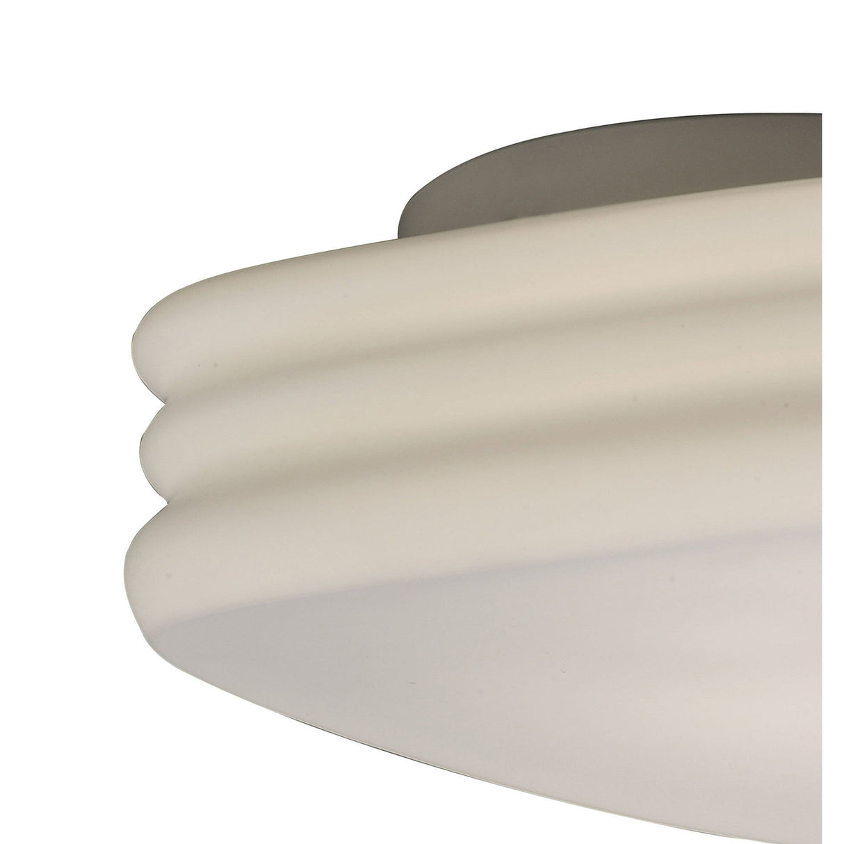 Mediterraneo 2 Light Glass Wall/Flush Ceiling Light - White