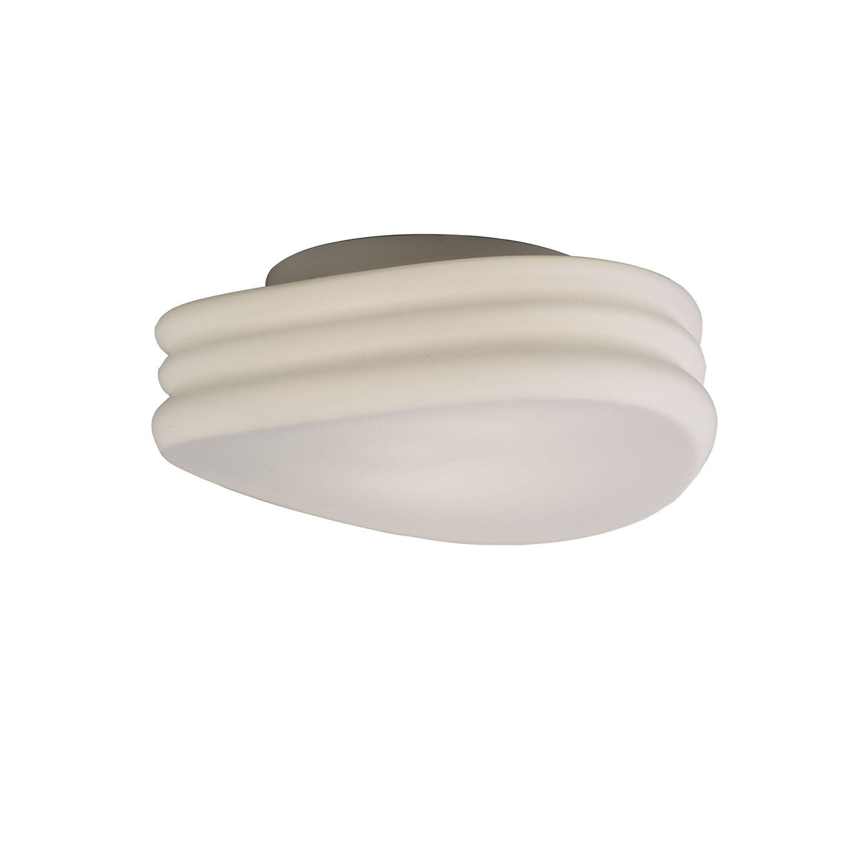 Mediterraneo 2 Light Glass Wall/Flush Ceiling Light - White