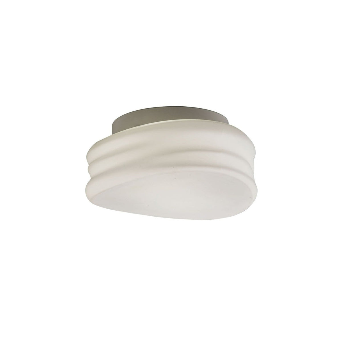 Mediterraneo 2 Light Glass Wall/Flush Ceiling Light - White