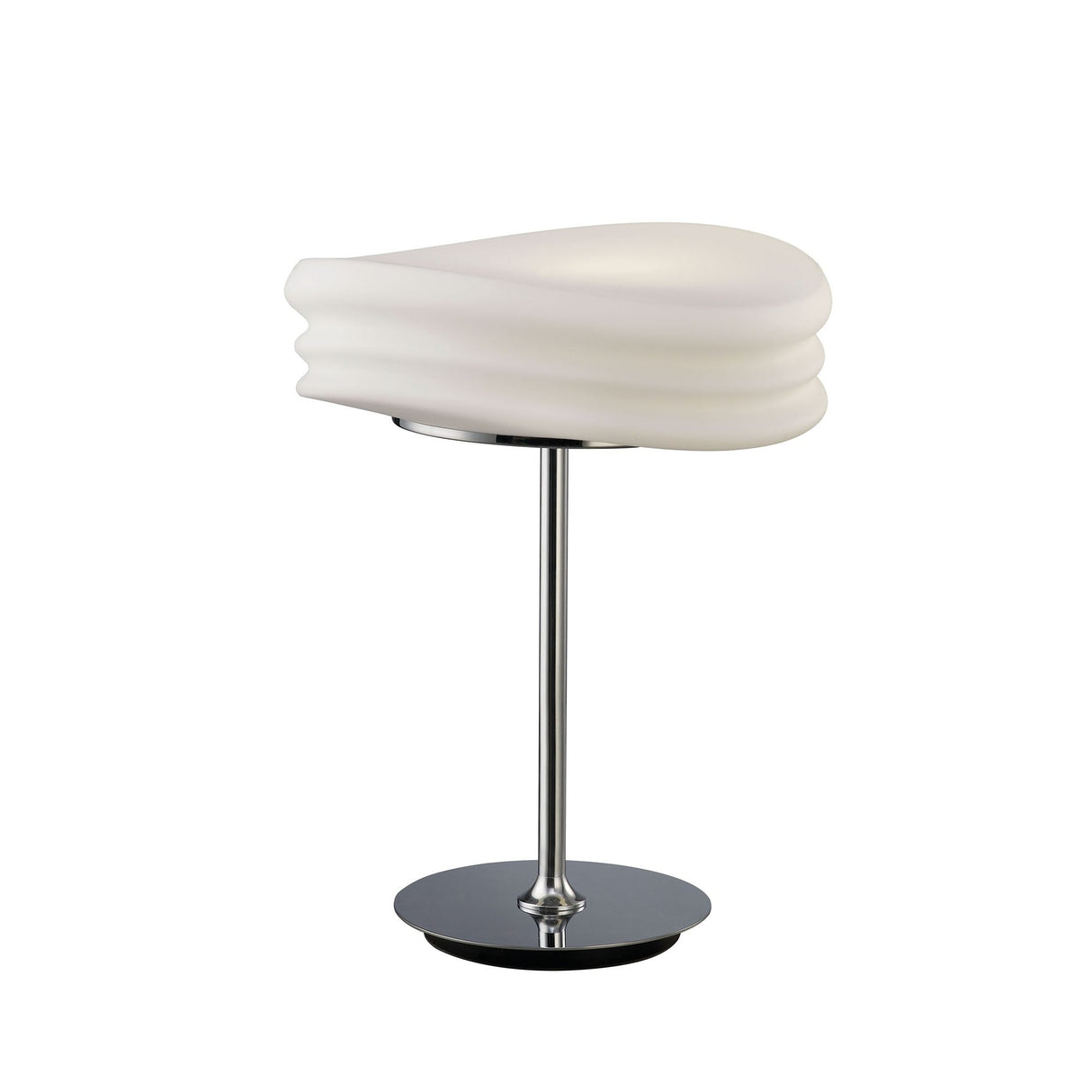 Mediterraneo Large 2 Light Frosted Glass Table Lamp - Chrome