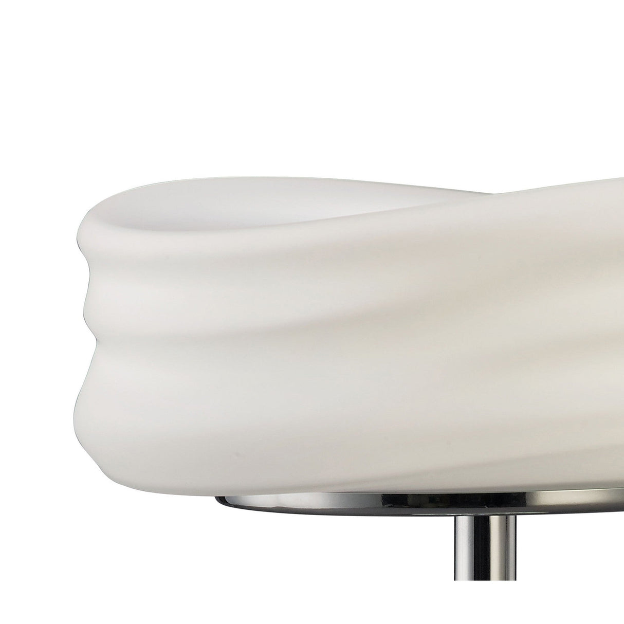 Mediterraneo Small 2 Light Frosted Glass Table Lamp - Chrome