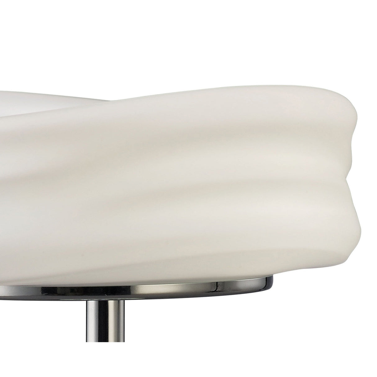 Mediterraneo Small 2 Light Frosted Glass Table Lamp - Chrome