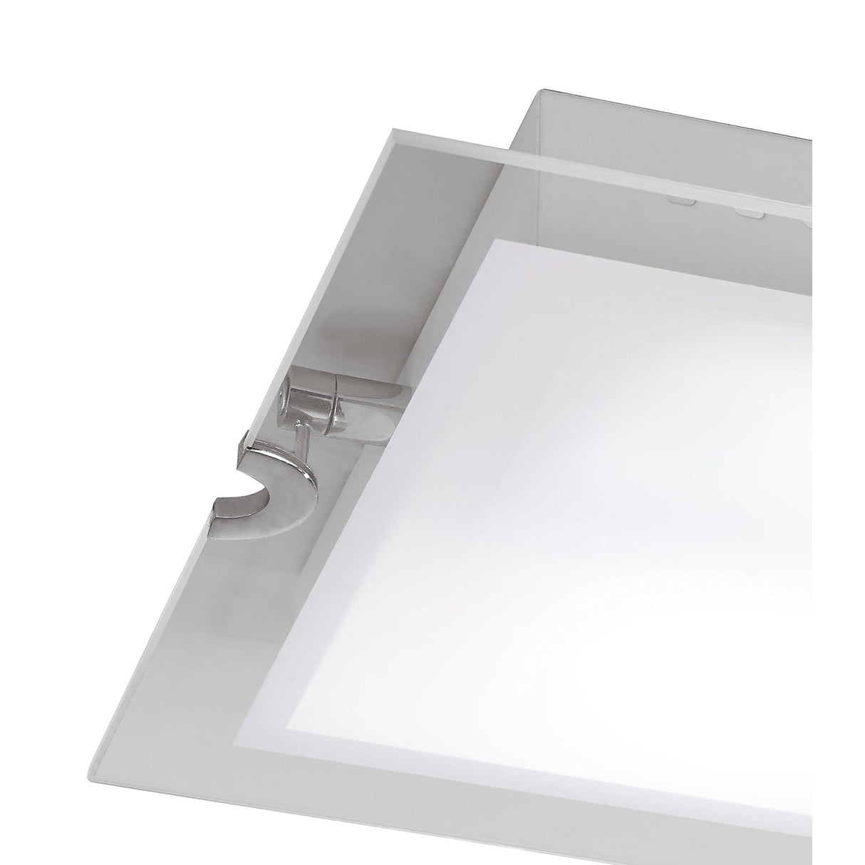 Melbourne LED Frosted Glass Flush Ceiling Light 15W 3000K - Chrome