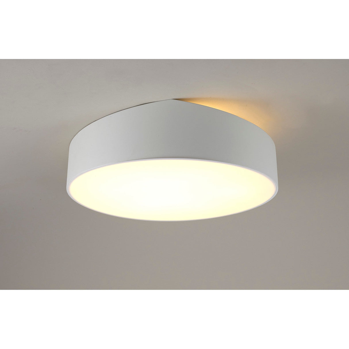 Mini Small 8 Light Round Flush Ceiling Light - White