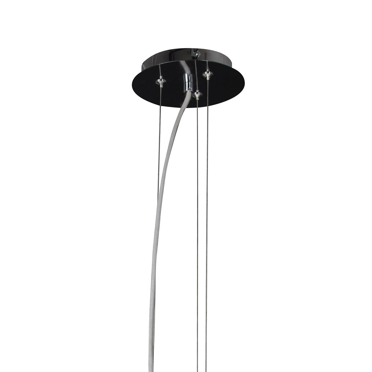 Miss 3 Light Pendant Light – Gloss White & Polished Chrome