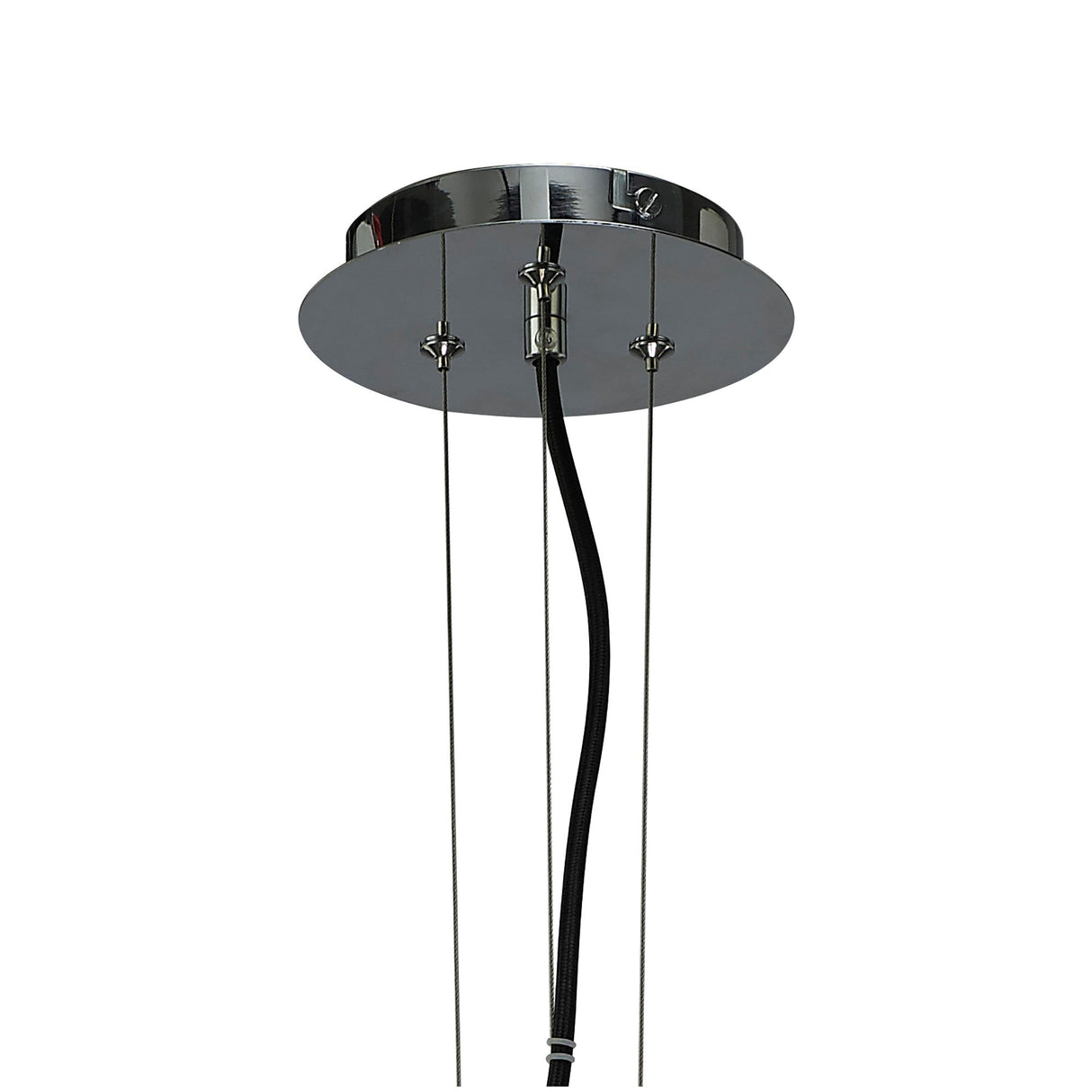 Miss 3 Light Pendant Light – Gloss Black & Polished Chrome
