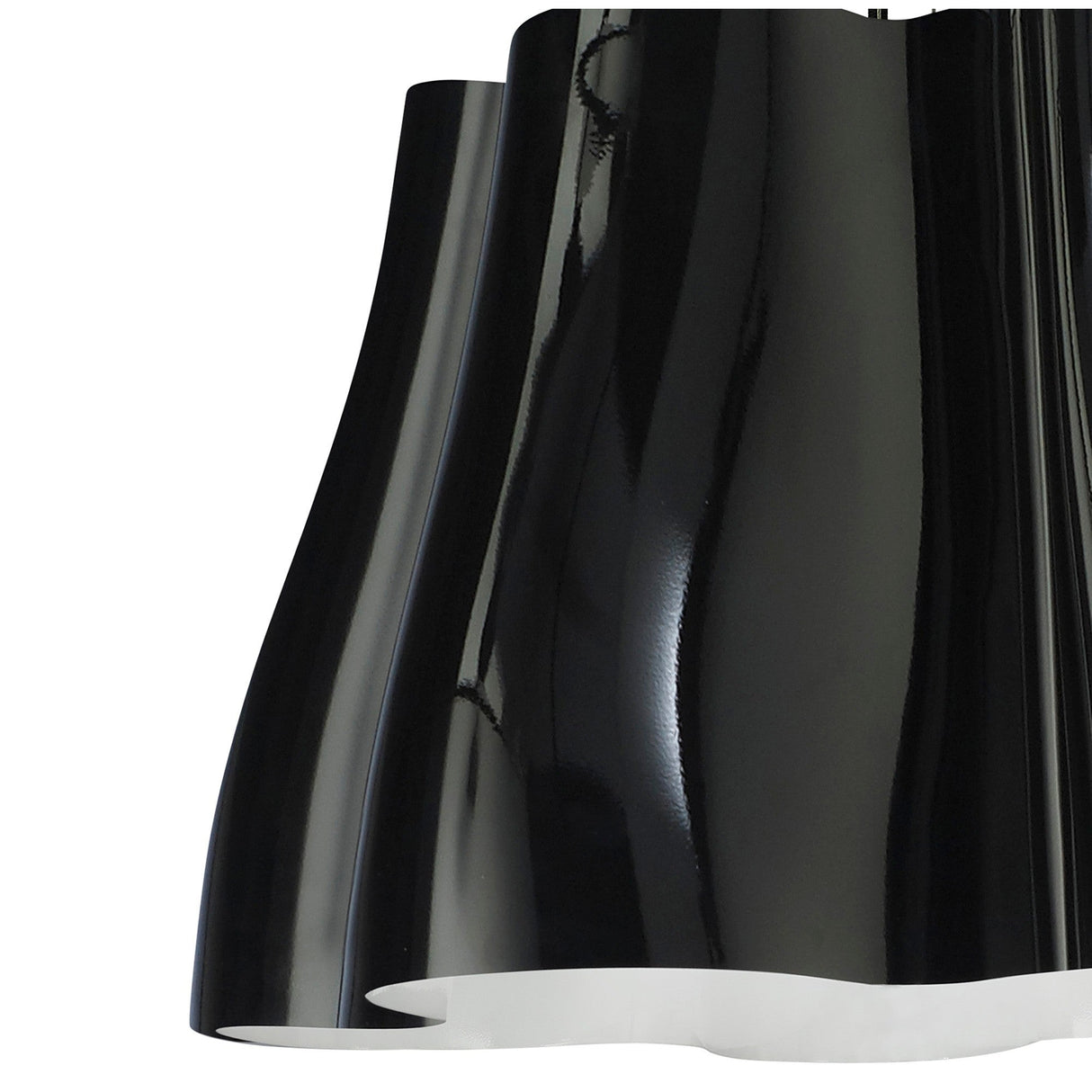 Miss 3 Light Pendant Light – Gloss Black & Polished Chrome