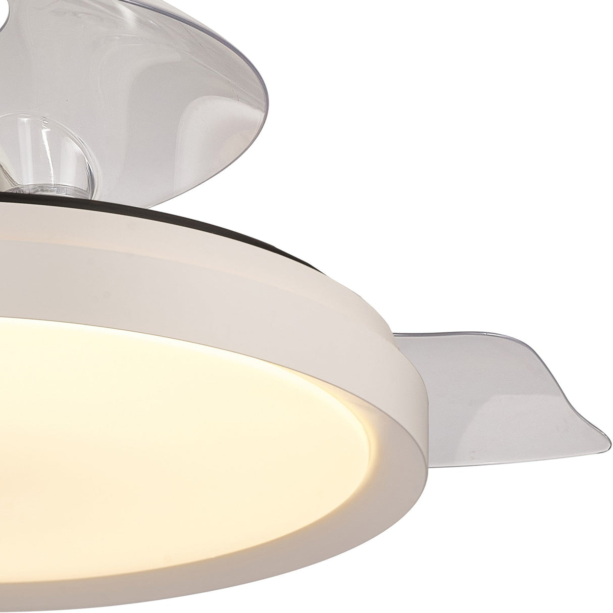 Mistral CCT Dimmable LED Ceiling Fan Light With Remote Control - White