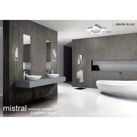 Mistral Right LED Wall Light 6W 3000K - Chrome