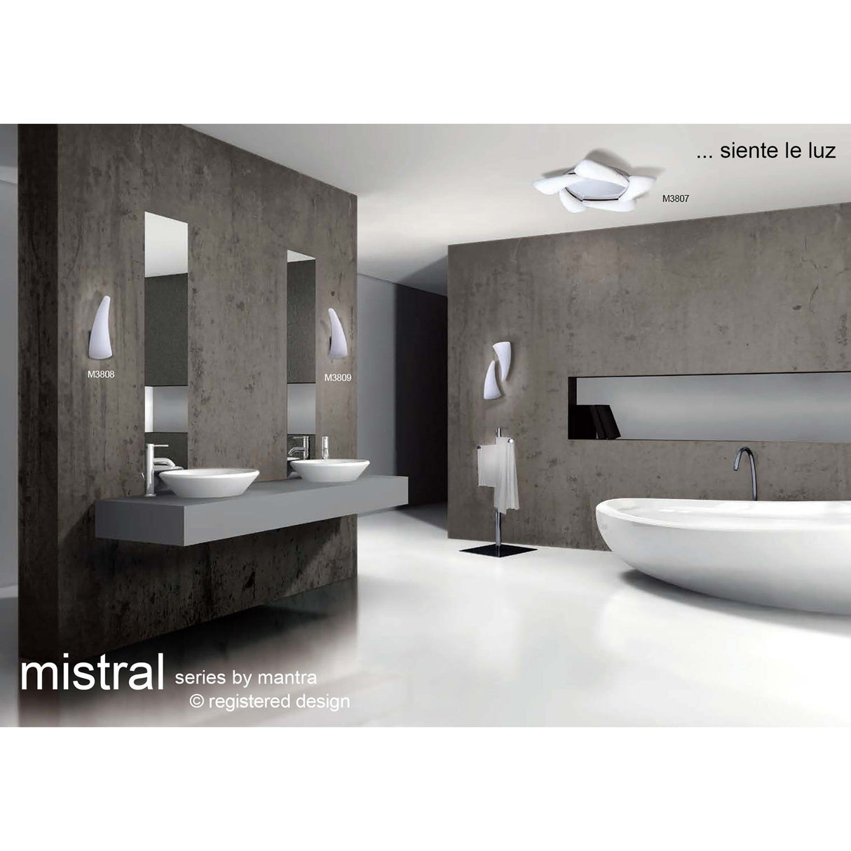 Mistral Left LED Wall Light 6W 3000K - Chrome