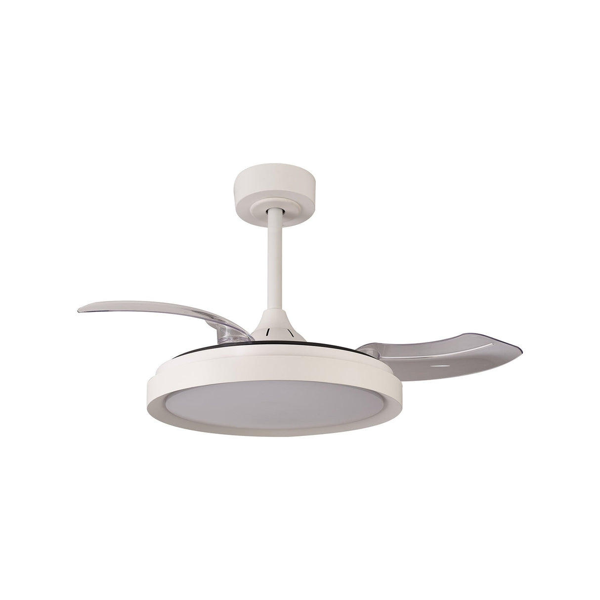 Mistral Mini CCT Dimmable LED Ceiling Fan Light With Remote Control - White