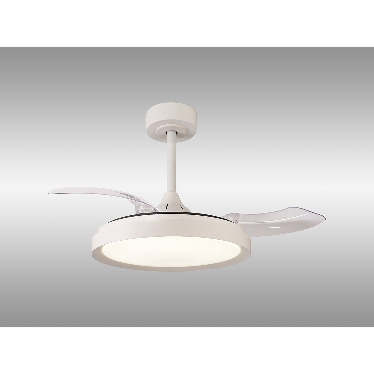 Mistral Mini CCT Dimmable LED Ceiling Fan Light With Remote Control - White