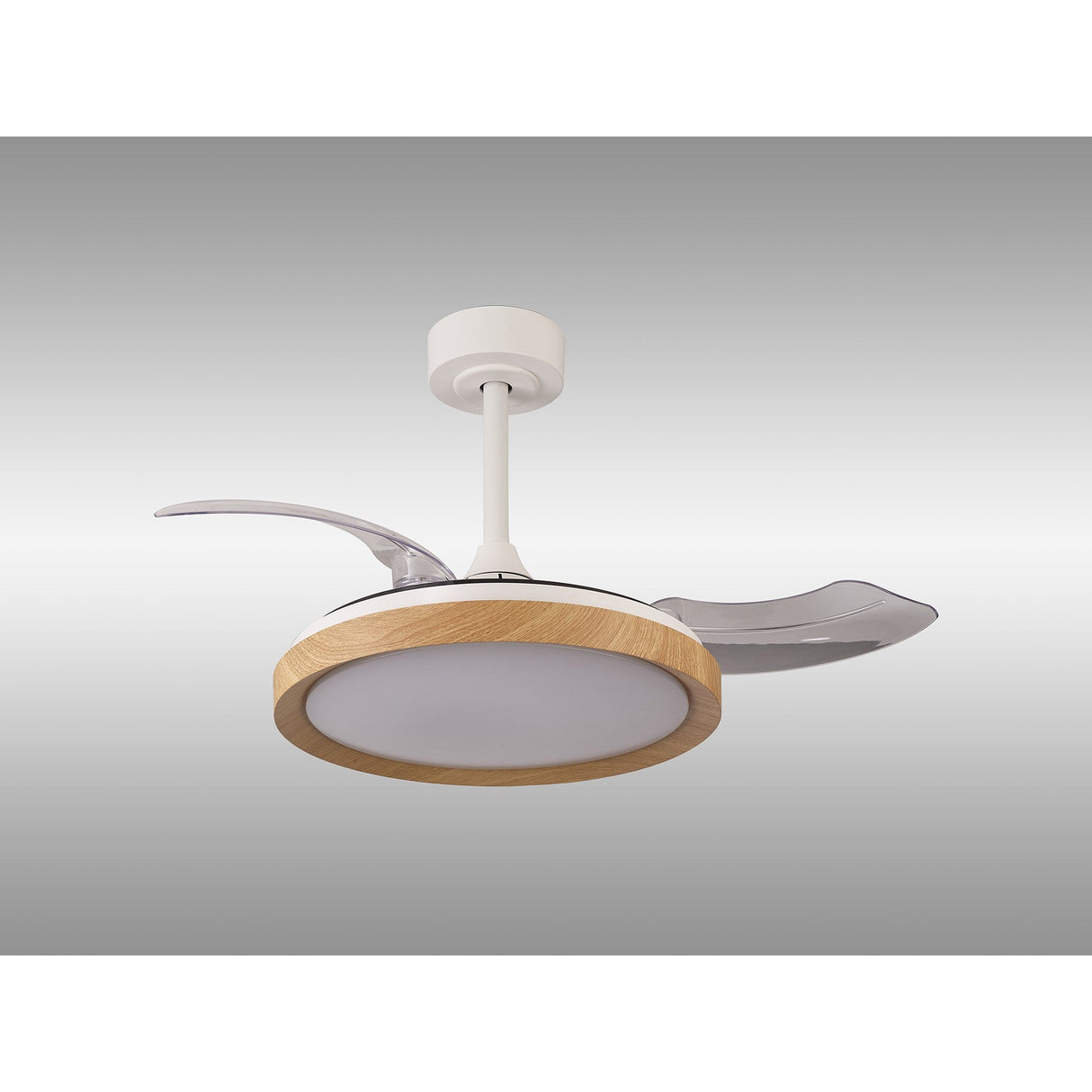 Mistral Mini CCT Dimmable LED Ceiling Fan Light With Remote Control - Brown