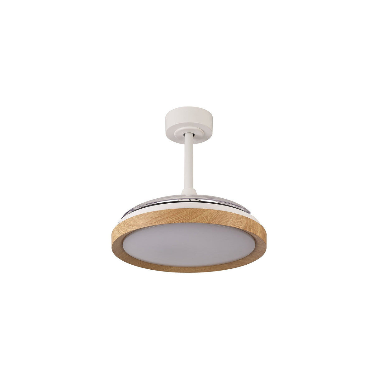 Mistral Mini CCT Dimmable LED Ceiling Fan Light With Remote Control - Brown