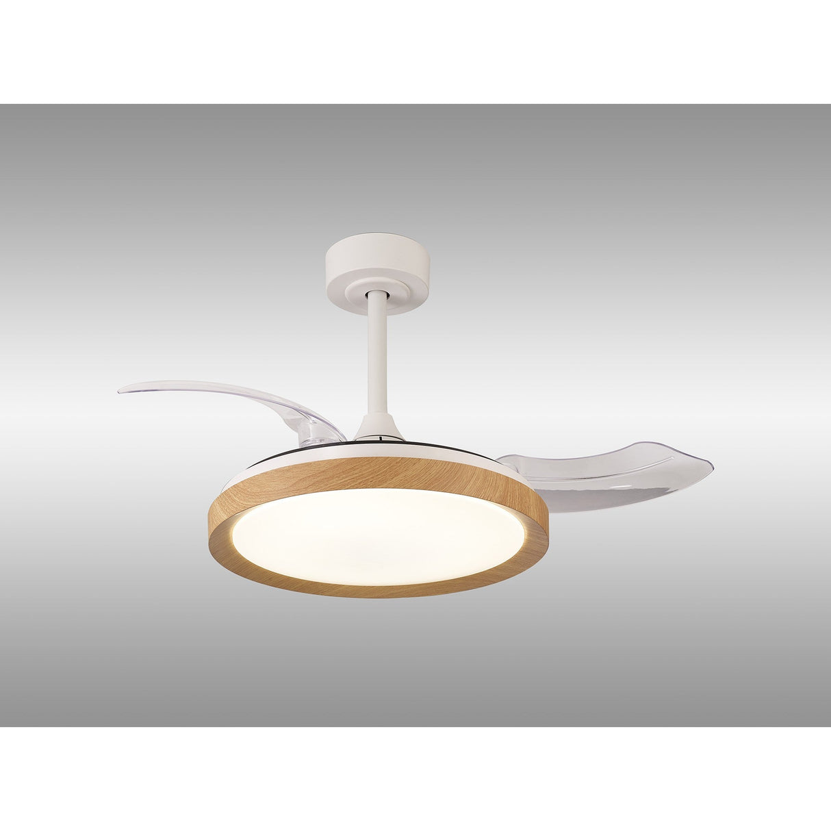 Mistral Mini CCT Dimmable LED Ceiling Fan Light With Remote Control - Brown