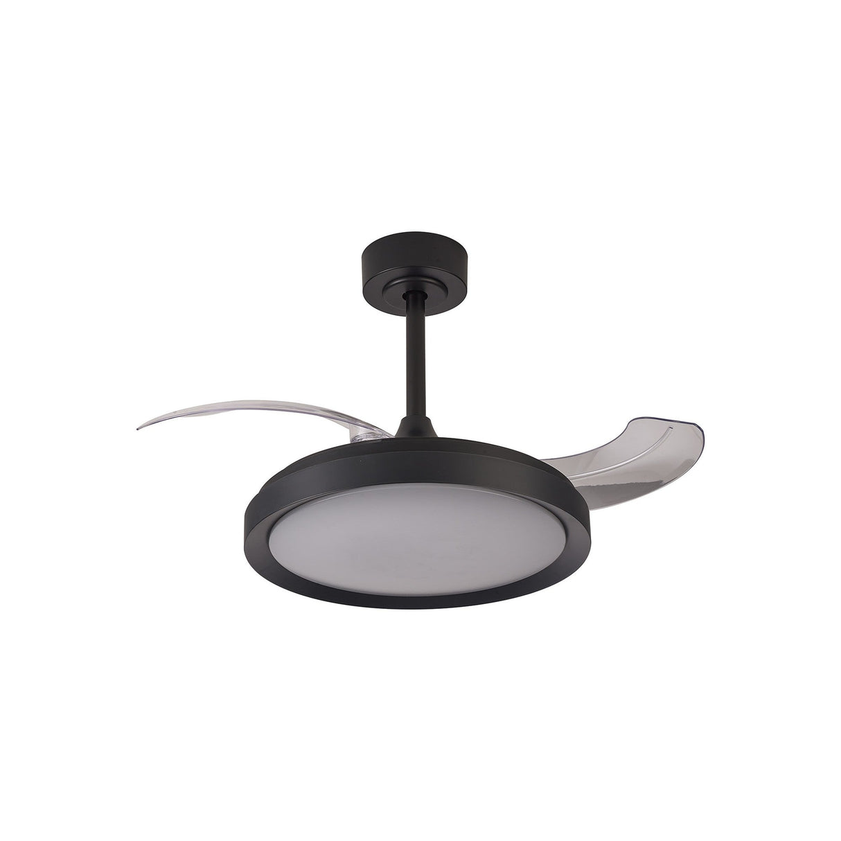 Mistral Mini CCT Dimmable LED Ceiling Fan Light With Remote Control - Black