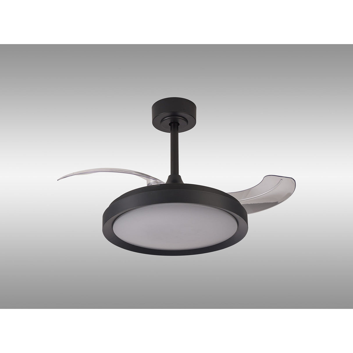 Mistral Mini CCT Dimmable LED Ceiling Fan Light With Remote Control - Black
