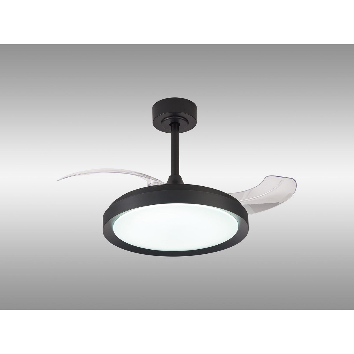 Mistral Mini CCT Dimmable LED Ceiling Fan Light With Remote Control - Black