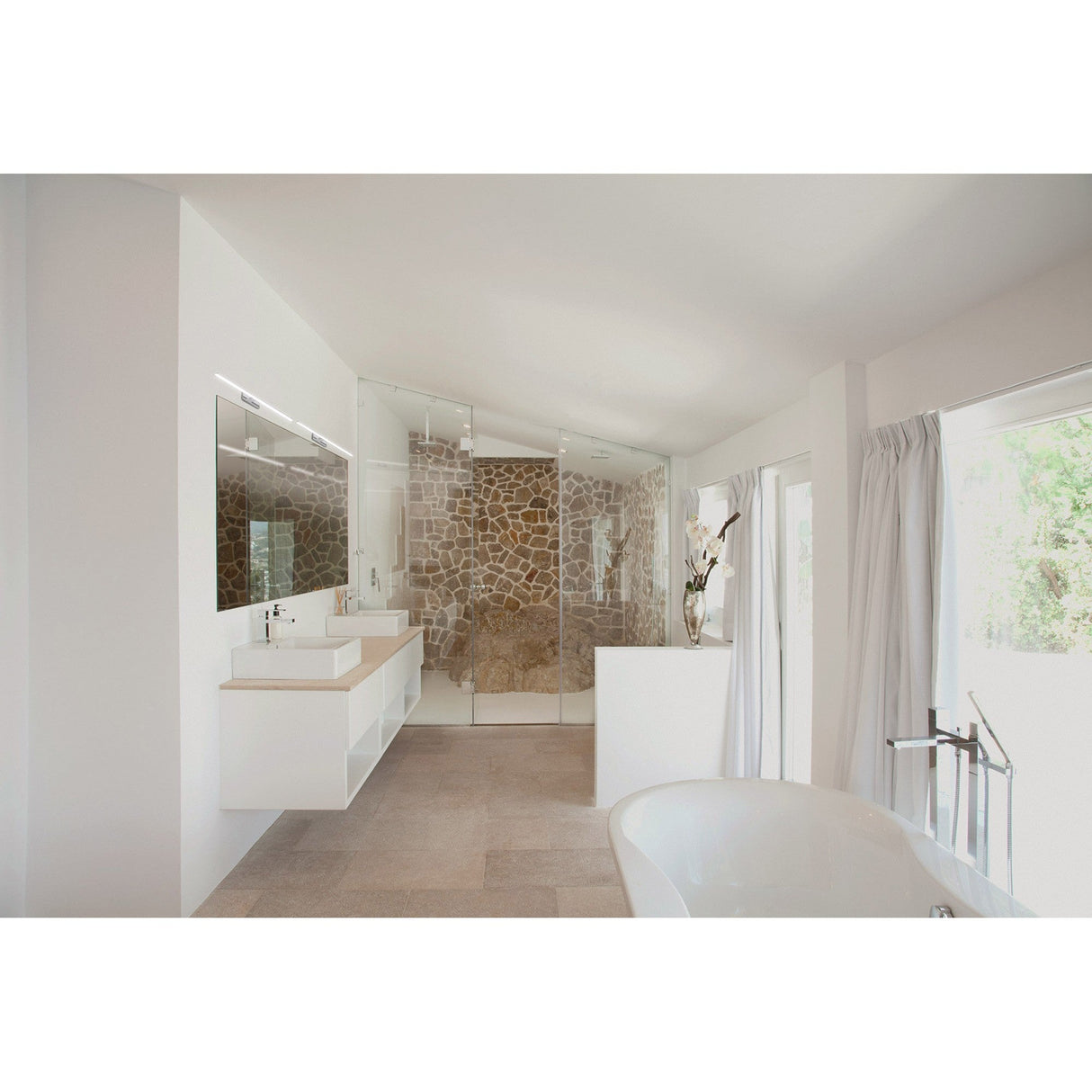 Morne LED Bathroom Mirror Wall Light 16W 4000K - Chrome