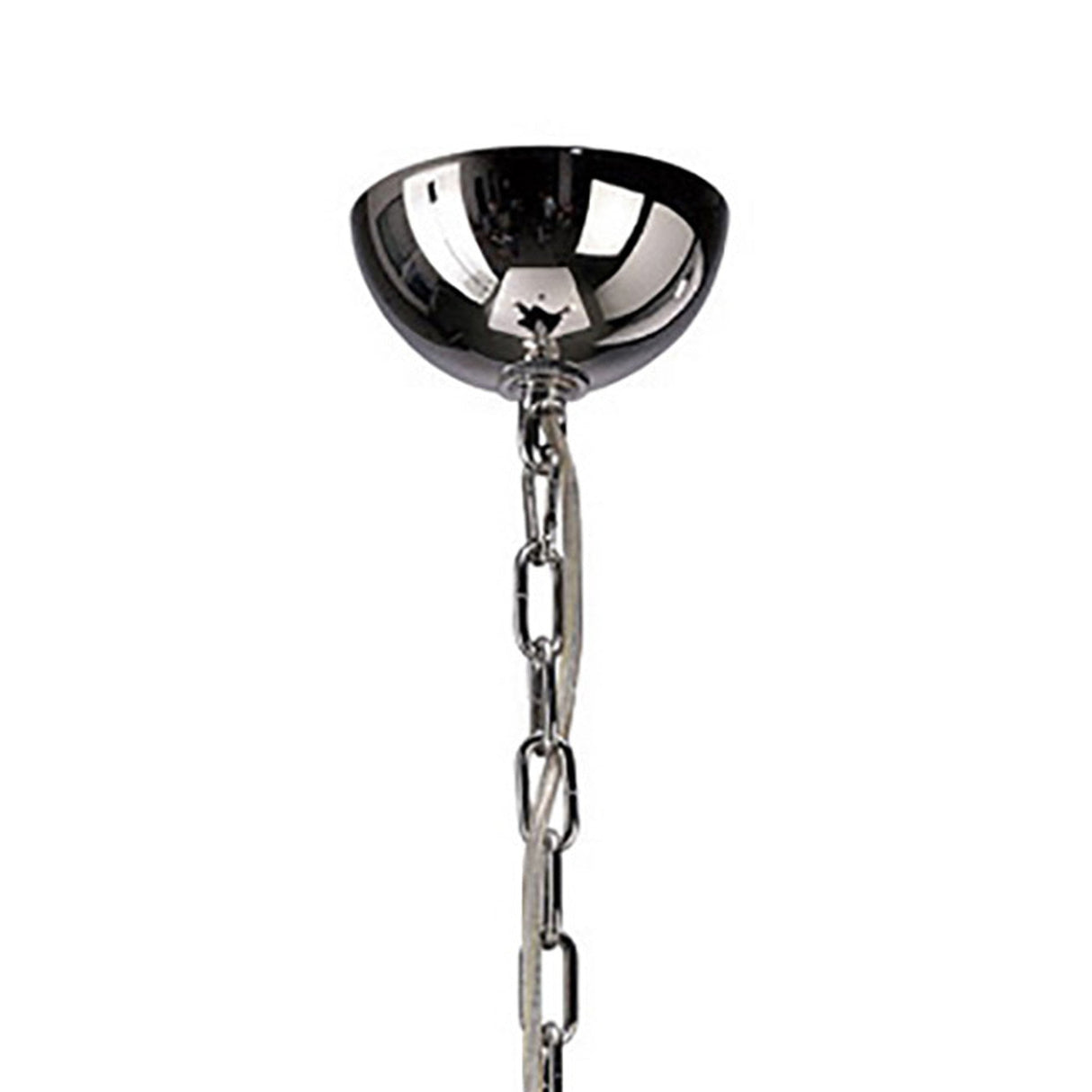 Nardini 50cm 3 Light Crystal Chandelier - Chrome & Brown Faux Leather