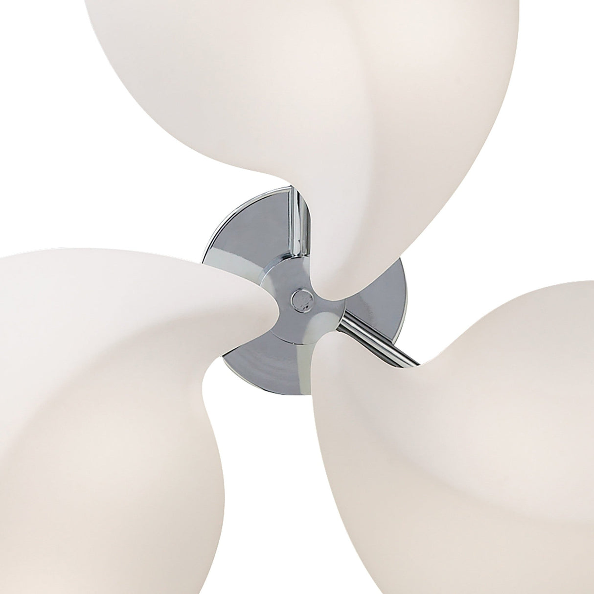 Natura 6 Light Semi-Flush Ceiling Light - Polished Chrome/Opal White