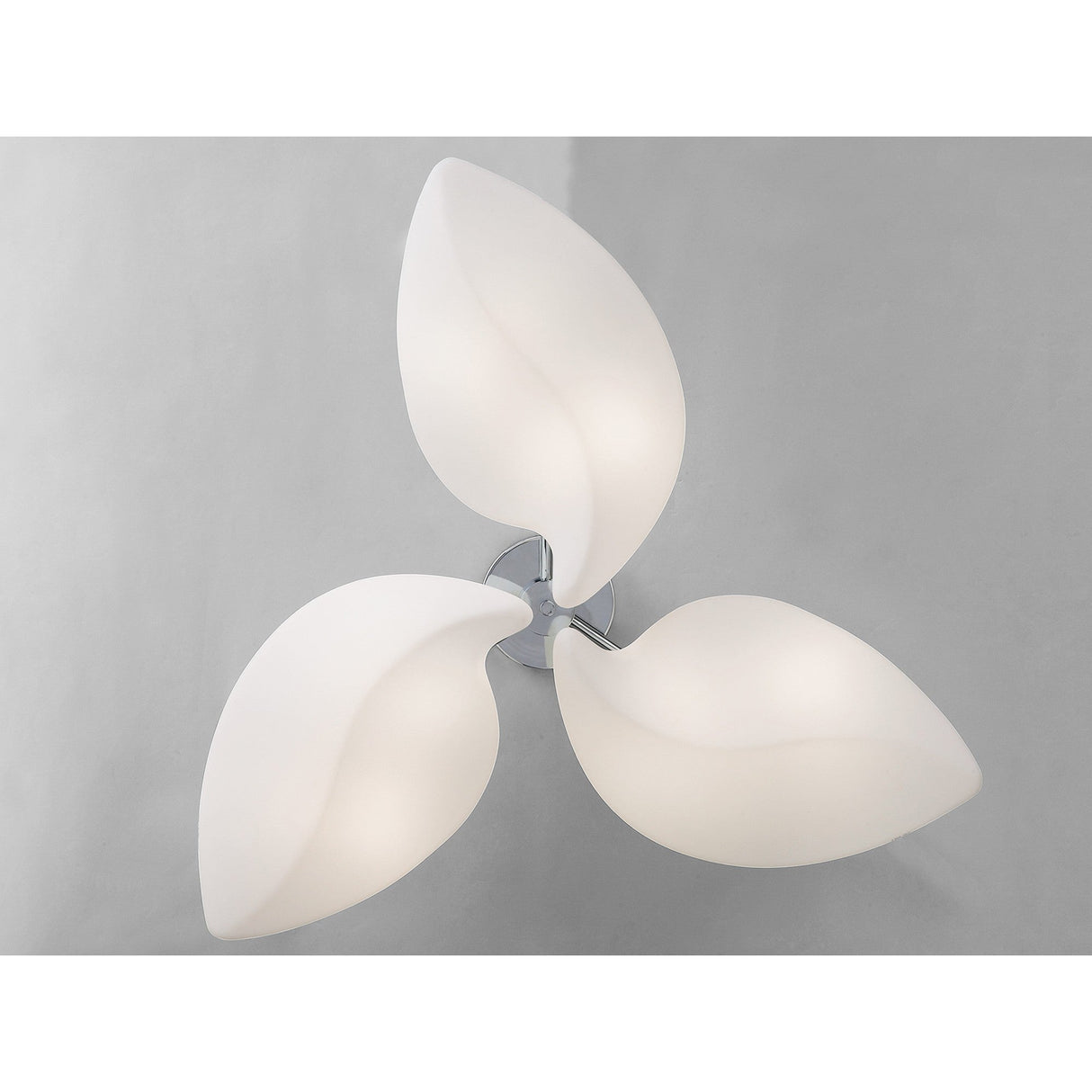 Natura 6 Light Semi-Flush Ceiling Light - Polished Chrome/Opal White