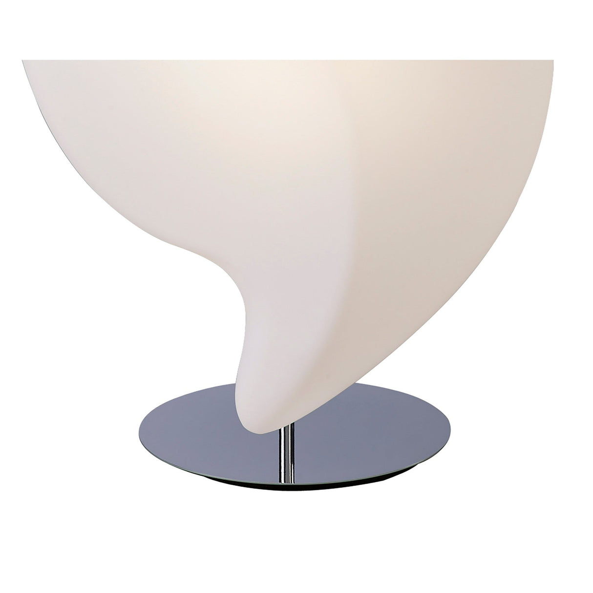 Natura Large 2 Light Table Lamp - Chrome/Opal White