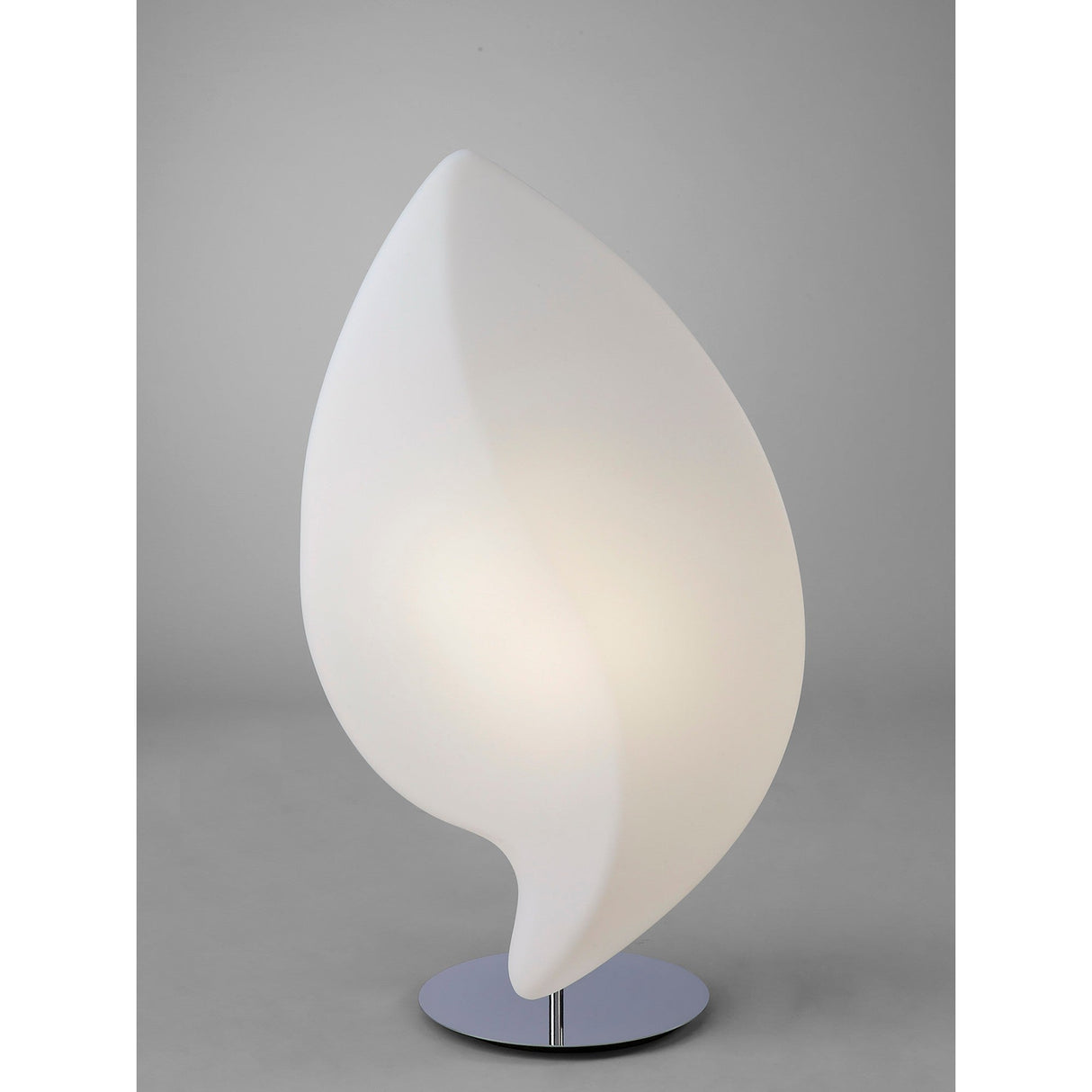 Natura Large 2 Light Table Lamp - Chrome/Opal White