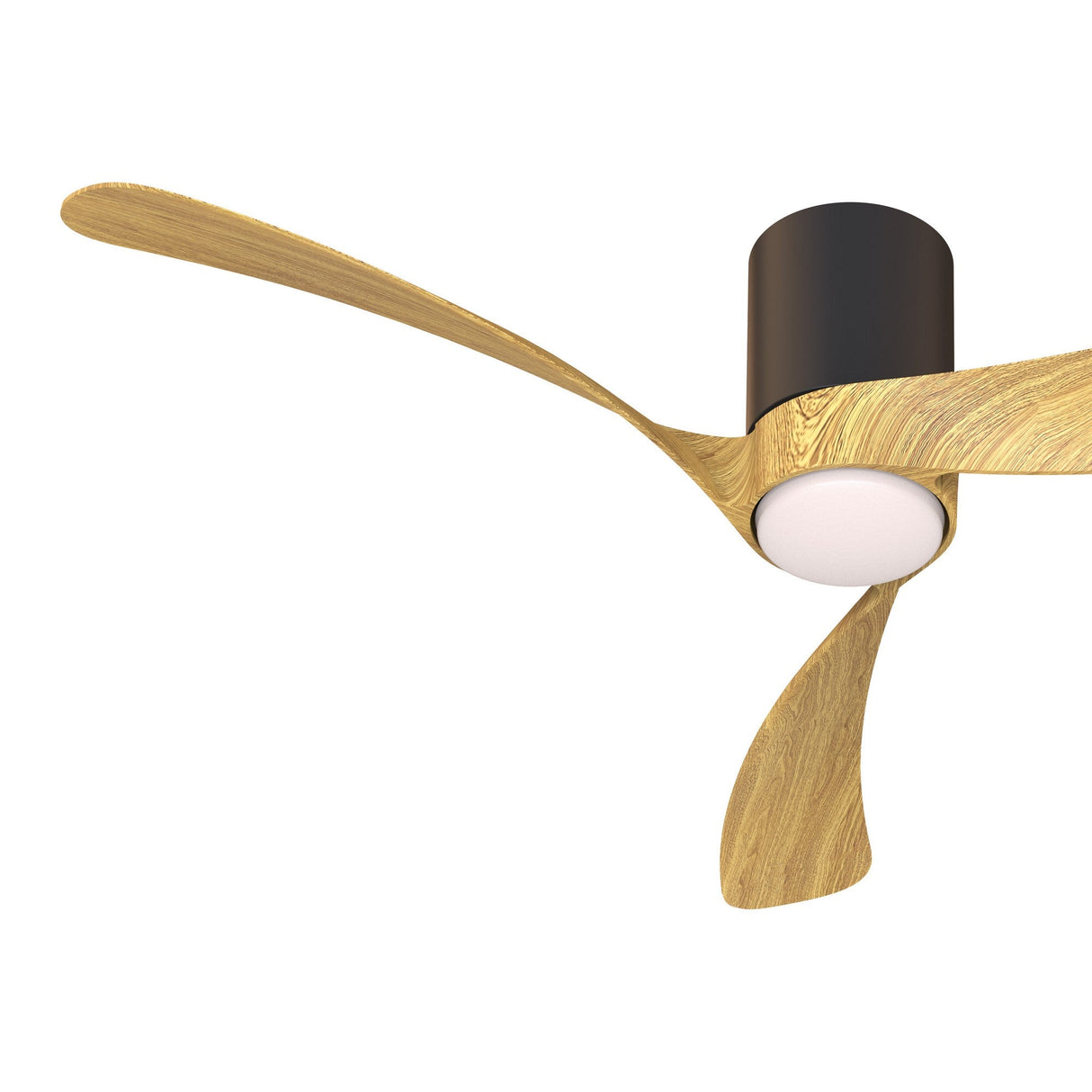 Nemo M CCT Dimmable LED Ceiling Fan Light With Remote Control - Black/Brown