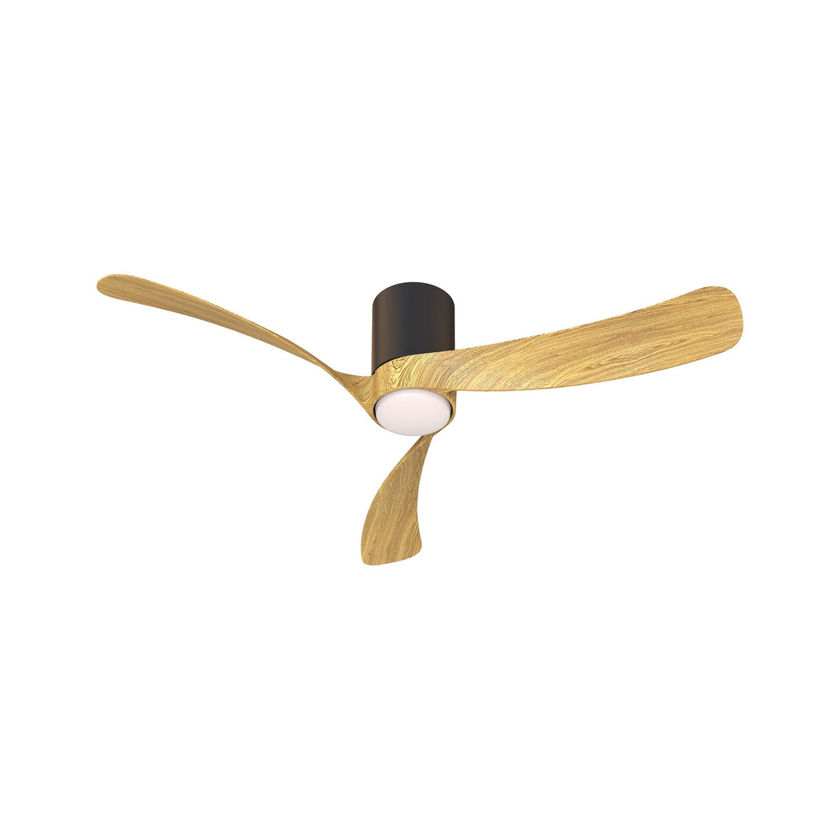 Nemo M CCT Dimmable LED Ceiling Fan Light With Remote Control - Black/Brown